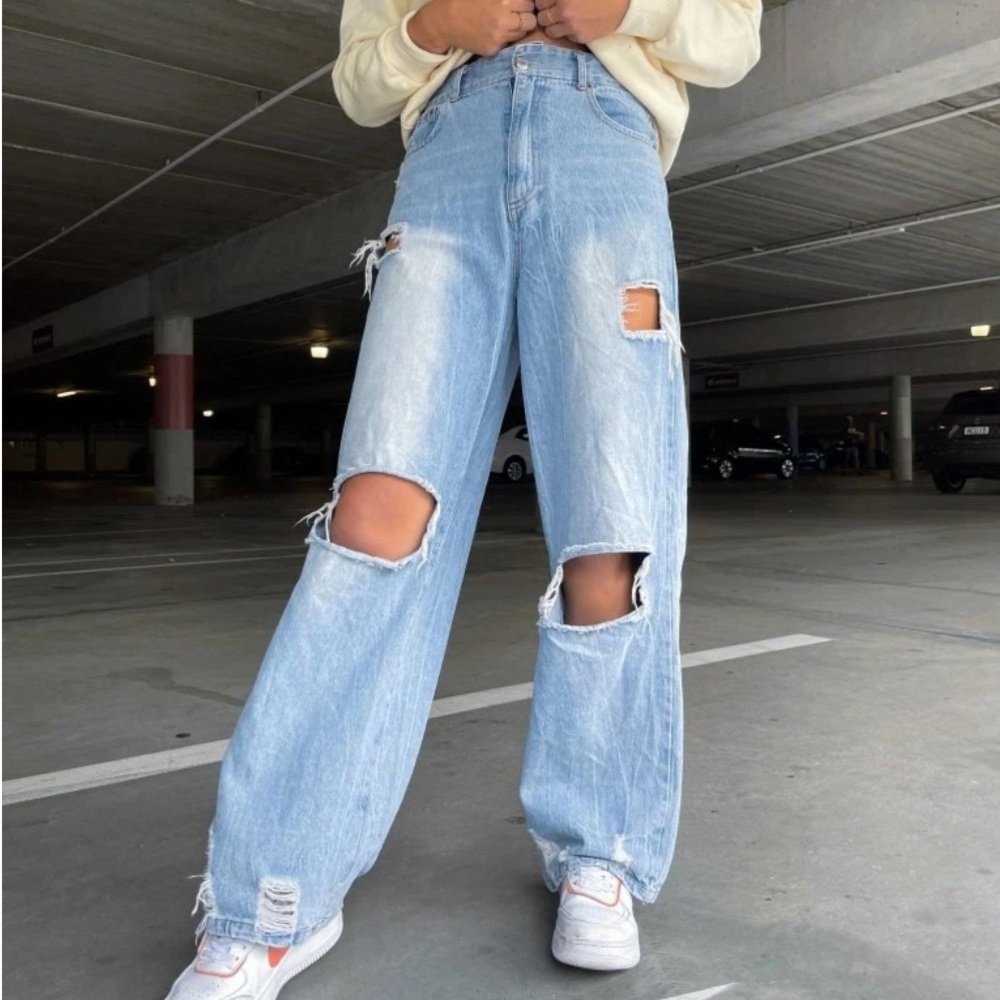 Shekou 'Wasted on You' baggy fit jeans